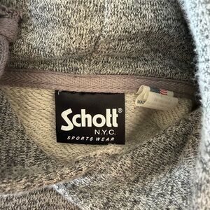 Schott NYC Gray Sweatshirt Pullover Hoodie